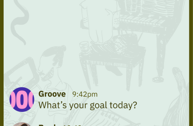 A Groove session's group chat (photo credit: Groove)