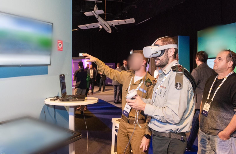  IDF officials use technology on display at the Ramon GeoInt360 conference. (photo credit: IDF SPOKESPERSON'S UNIT)