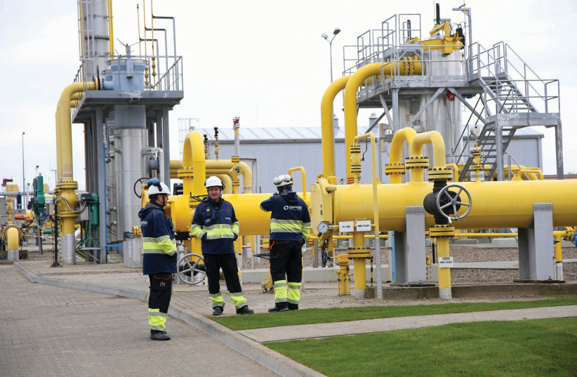  The Goleniow Gas Compressor Station during the opening of the Baltic Pipe gas pipeline between Norway, Denmark and Poland in September (photo credit: Cezary Aszkielowicz/Agencja Wyborcza.pl)
