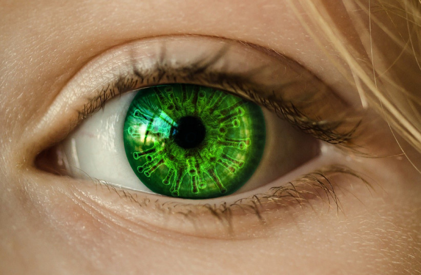  COVID-19 and the human eye. Can a drug used to treat eye diseases help fight the coronavirus? (Illustrative). (photo credit: PIXABAY)