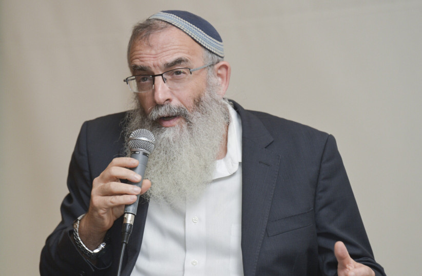  Rabbi David Stav speaks during the Tzohar Rabbis Organization conference at the Jerusalem Convention Center, on July 25, 2016. (credit: FLASH90)