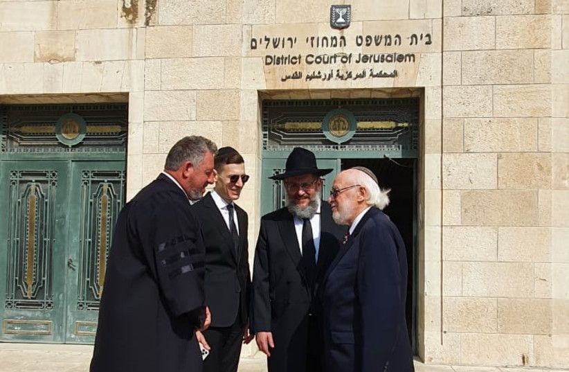  Chabad-Lubavitch files lawsuit against Russian Federation in Jerusalem, November 2022 (credit: CHABAD)