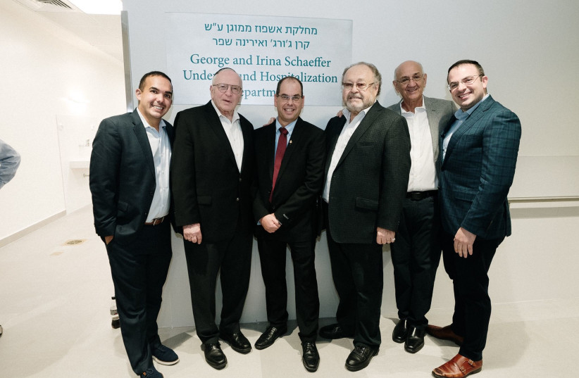  Left to right: Justin Hayet Stephen Savitsky, Dr Ohad Hochman George Schaeffer Dr. Amnon Rofe Rabbi Dr. Ari Lamm. (photo credit: NIR STEINBERG)