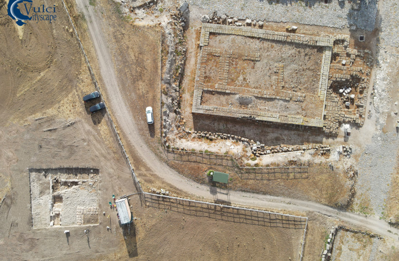  The view from above shows the position of the newly discovered temple next to the Tempio Grande. (photo credit: MARIACHIARA FRANCESCHINI VIA VULCI CITYSCAPE)