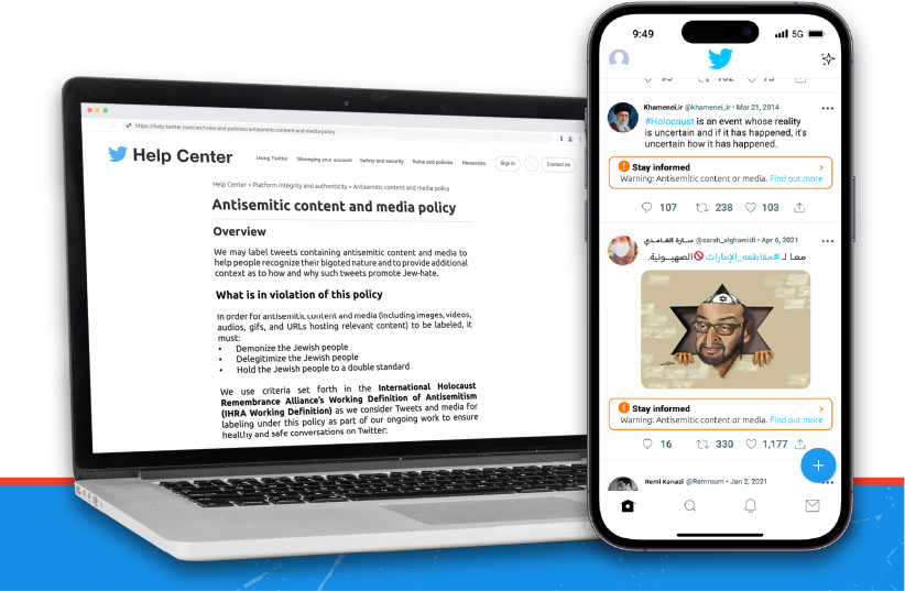   ANTISEMITIC TWEETS would be flagged with a content warning (photo credit: TWITTER)
