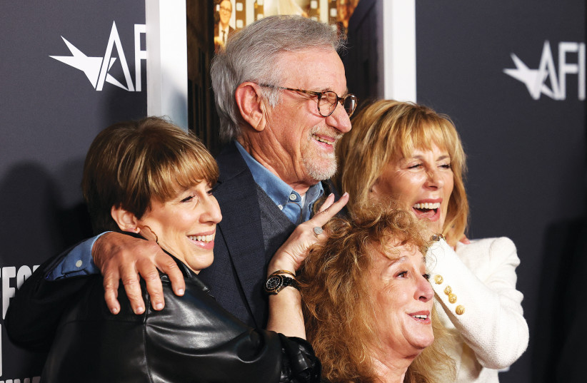  THE DIRECTOR, Steven Spielberg, with his sisters (from left) Anne Spielberg, Sue Spielberg, and Nancy Spielberg. (photo credit: MARIO ANZUONI/REUTERS)