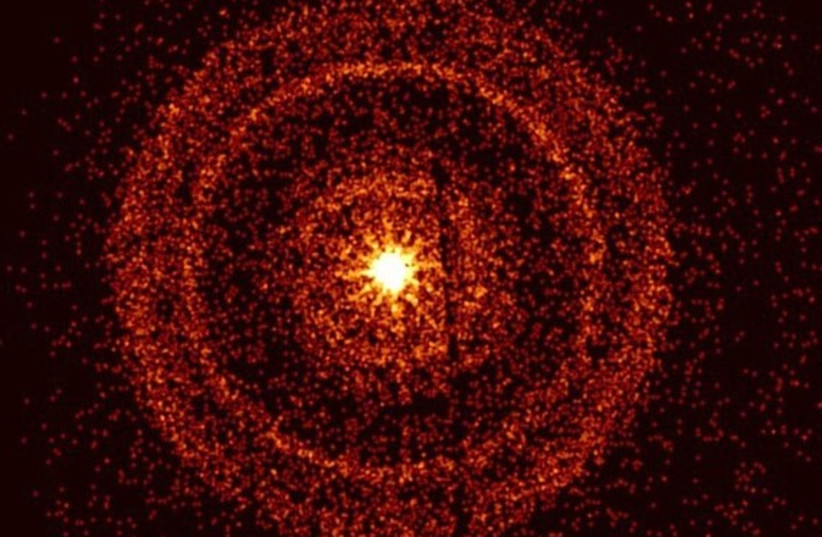 The GRB221009A burst as recorded about an hour after the first one was documented by the SWIFT telescope (photo credit: NASA/SWIFT/A. BEARDMORE (UNIVERSITY OF LEICESTER))