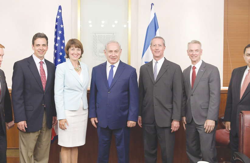 THEN-PRIME MINISTER Benjamin Netanyahu meets a US congressional delegation at the Prime Minister’s Office in Jerusalem, in 2017. America and Israel should not doubt the strength of their democracies, says the writer (photo credit: AMOS BEN-GERSHOM/GPO)