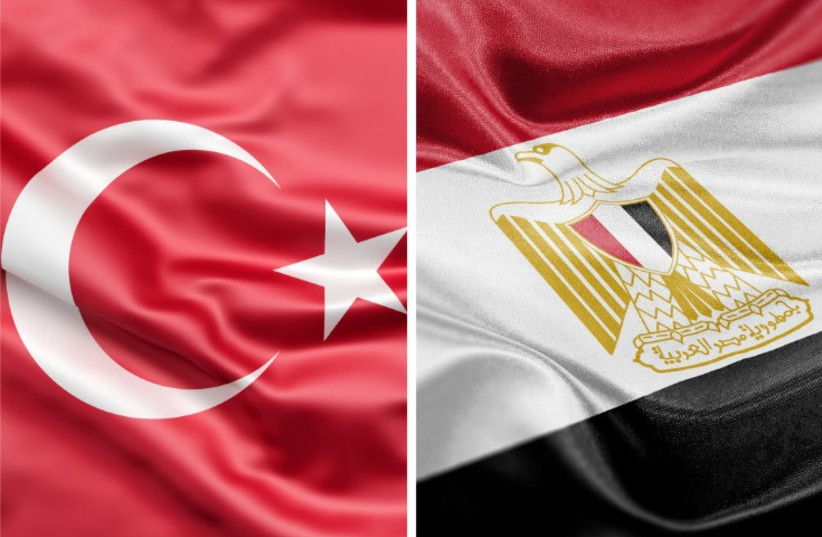  Turkish and Egyptian flags. (photo credit: Canva)