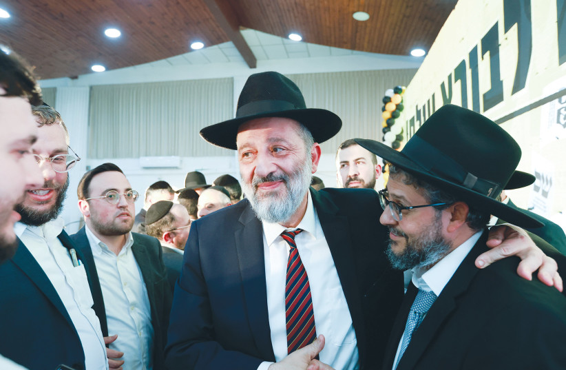  THE GOVERNMENT is planning on changing Basic Law: The Government, to permit Arye Deri to be a minister. (photo credit: YOSSI ZAMIR/FLASH90)