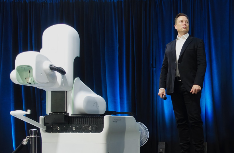 Elon Musk discussing the Neuralink (photo credit: STEVE JURVETSON/CC BY 2.0 (https://creativecommons.org/licenses/by/2.0)/VIA WIKIMEDIA COMMONS)