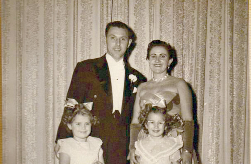  The writer and her sister with their parents. (photo credit: Elaine Rosenberg Miller)