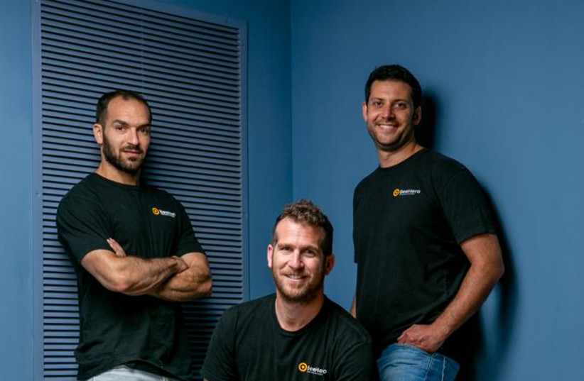  BeeHero's founders (from right to left): CEO Omer Davidi, CTO Yuval Regev and COO Itai Kanot. (credit: BEEHERO)