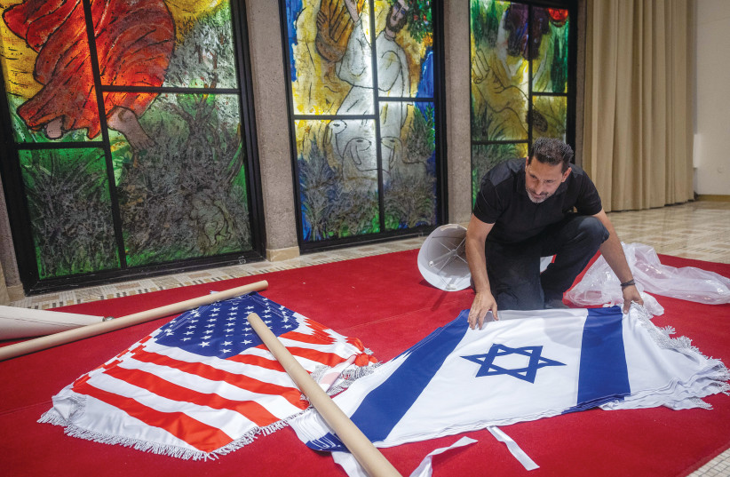  GETTING READY for US President Joe Biden’s visit to the President’s Residence in Jerusalem in July. Will US-Israel relations be able to recalibrate when the new government takes over? (photo credit: YONATAN SINDEL/FLASH90)