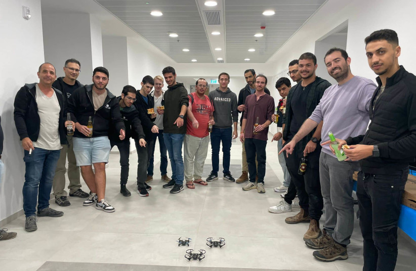 Students at Ariel University participate in a drone competition. (photo credit: ARIEL UNIVERSITY)