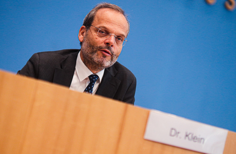 Felix Klein, Federal Government Commissioner for Jewish Life in Germany, speaks during a press conference in Berlin, Nov. 8, 2022. (credit: CHRISTIAN MARQUARDT/NURPHOTO VIA GETTY IMAGES)
