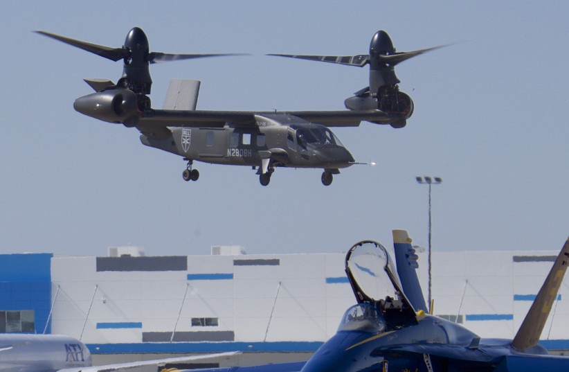  Bell V-280 Valor hover demo, 2019 Alliance Air Show (photo credit: Wikimedia Commons)