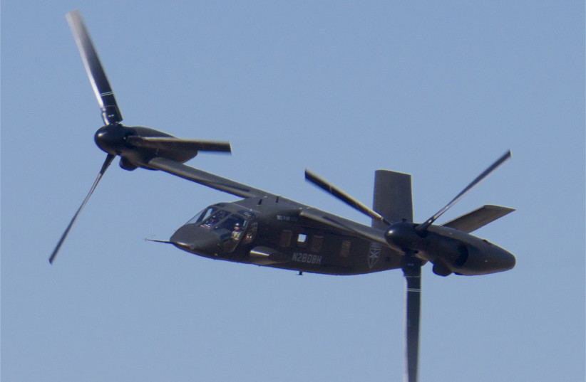 Bell V-280 Valor high speed cruise demo, 2019 Alliance Air Show (credit: Wikimedia Commons)