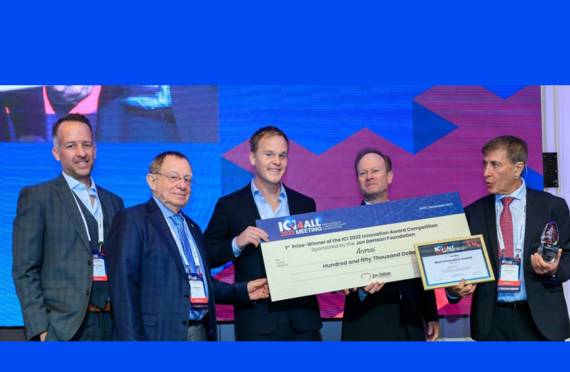  Swedish start-up Acorai is seen winning the ICI conference in Tel Aviv for their smart stethoscope. (photo credit: Assi Efrati)