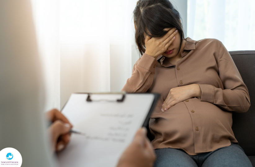  Pregnant woman suffers from depression (Illustrative) (credit: Israel Midwives Organization)