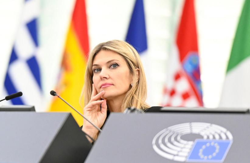  European Parliament vice president, Greek socialist Eva Kaili, is seen at the European Parliament in Strasbourg (credit: REUTERS)