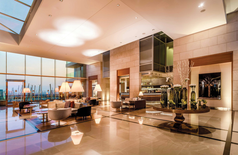  The lobby of the Ritz-Carlton Herzliya. (credit: SIMPLEX)