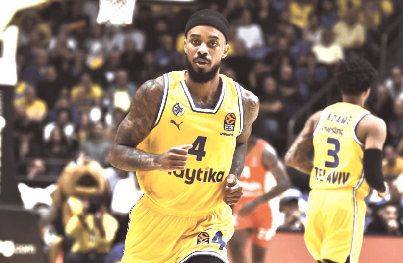  LORENZO BROWN has quickly become a key on-court leader in his first season with Maccabi Tel Aviv.  (photo credit: Dov Halickman)