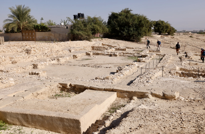 Synagogue from the time of Hashmonaim on the outskirts of Jericho. (credit: MARC ISRAEL SELLEM)