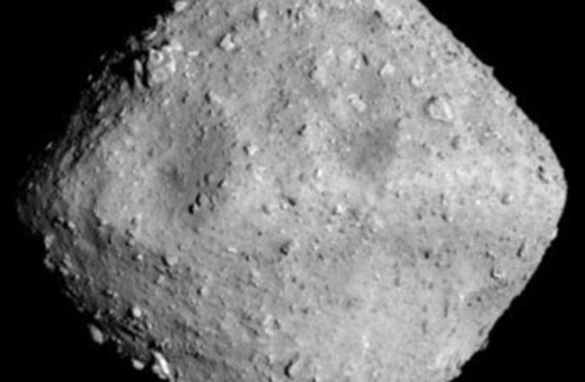  Asteroid Ryugu - Image taken at 20km on 26 June 2018, diameter 870 m. (credit: Hayabusa2/JAXA)
