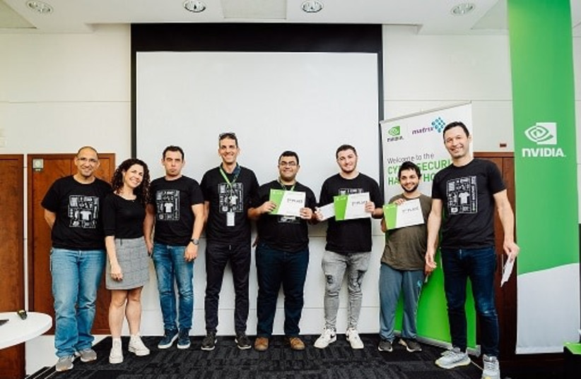  The group from Ariel University and the NVIDIA staff. (credit: COURTESY ARIEL UNIVERSITY)