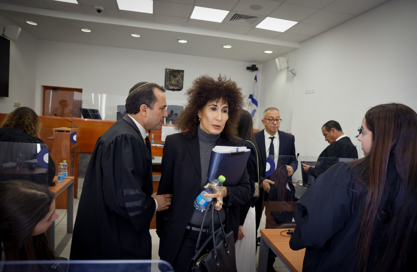  Yifat Ben-Hai Segev seen after a court hearing in the trial against former Israeli prime minister Benjamin Netanyahu, at the District Court in Jerusalem on December 20, 2022.  (credit: OLIVIER FITOUSSI/FLASH90)