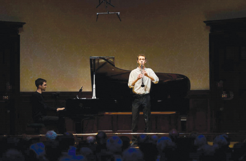  PIANIST ERAN SULKIN and Jonathan Leibovitz on clarinet, in concert at London’s Wigmore Hall.  (credit: Young Classical Artists Trust)