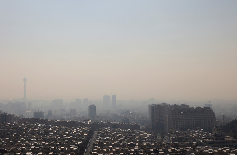 A general view of Tehran city following the increase in air pollution in Tehran, Iran, November 24, 2021. (photo credit: MAJID ASGARIPOUR/WANA (WEST ASIA NEWS AGENCY) VIA REUTERS)