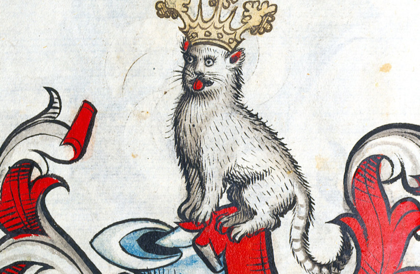  Cats seen as royalty, 1300. (photo credit: WIKIMEDIA)