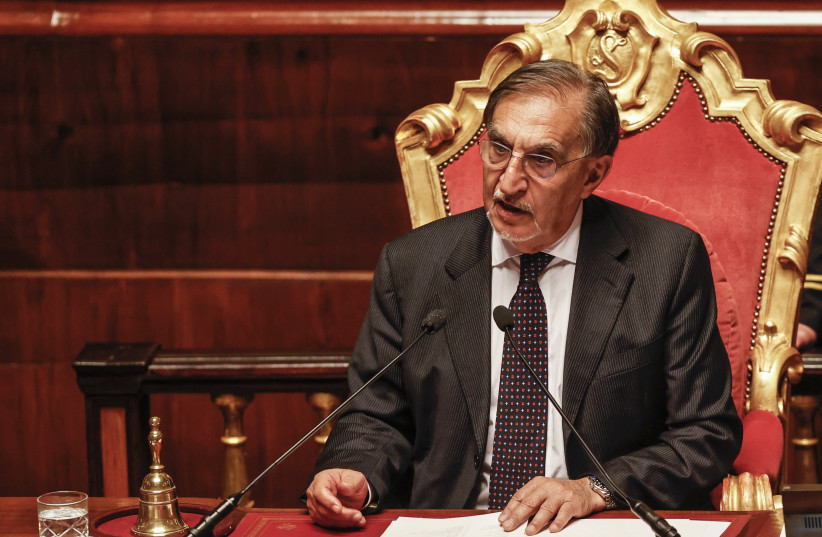 Ignazio la Russa, who serves as President of Italy's parliament. (photo credit: RICCARDO DE LUCA/POOL/REUTERS)