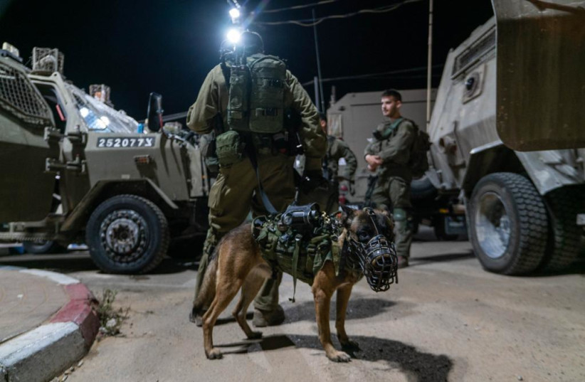  IDF security forces and military canines participate in Operation Break the Wave 2022.  (credit: IDF SPOKESPERSON'S UNIT)