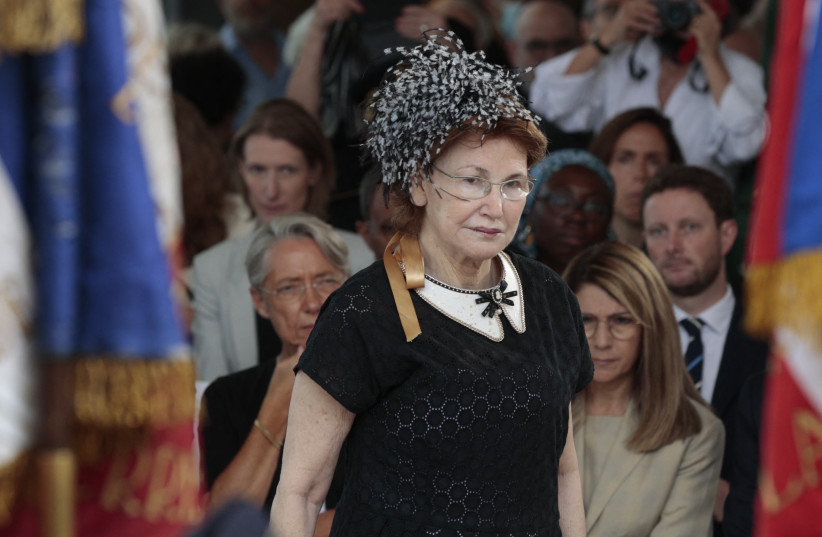  Israel's ambassador to France Yael German attends a ceremony to mark the 80th anniversary of the wartime Vel d'Hiv round-ups of Jews, in Paris, on July 17, 2022.  (photo credit: GEOFFROY VAN DER HASSELT/AFP VIA GETTY IMAGES)