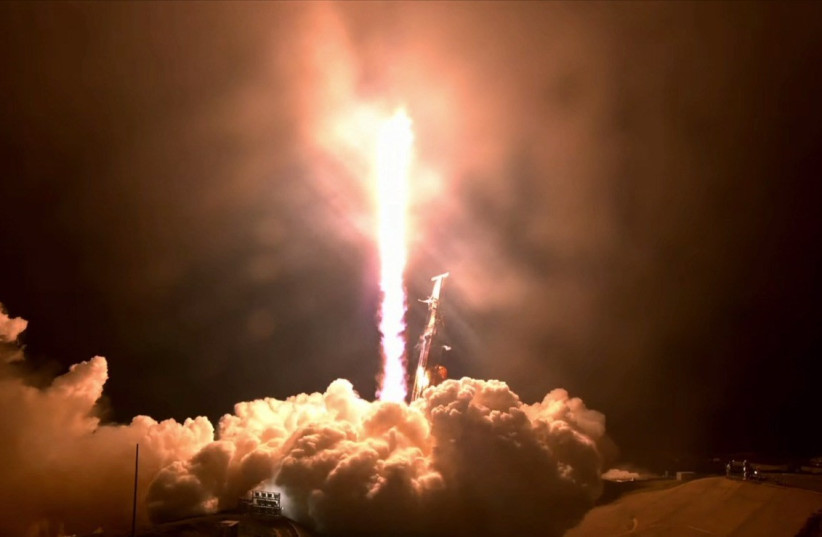  The EROS-C3 satellite during lift off. (photo credit: IAI)