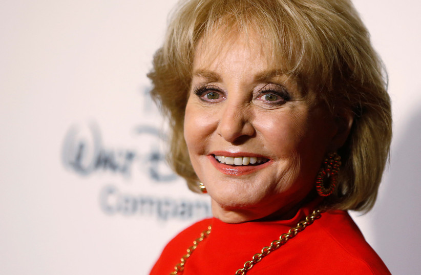  Journalist Barbara Walters arrives for ''A Celebration of Barbara Walters Cocktail Reception'' in New York May 14, 2014. (credit: REUTERS/CARLO ALLEGRI/FILE PHOTO)