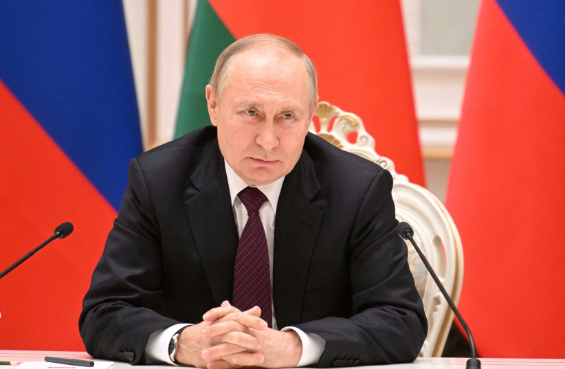 Russian President Vladimir Putin attends a news conference in Minsk, Belarus December 19, 2022. (credit: SPUTNIK/PAVEL DENYAKOV/KREMLIN via REUTERS/FILE PHOTO)