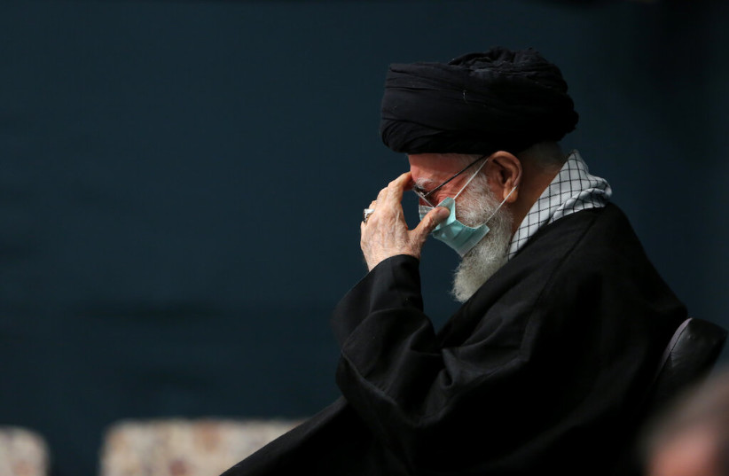  Iranian Supreme Leader Ali Khamenei attends mourning ceremonies on the anniversary of the martyrdom of Lady Fatimah Zahra, December 2022. (photo credit: KHAMENEI.IR)