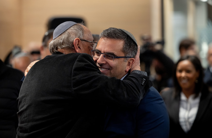  Incoming Immigration and Absorption Minister Ofir Sofer at a ceremony in the Immigration and Absorption Ministry, Jerusalem, January 1, 2023.  (photo credit: YONATAN SINDEL/FLASH90)