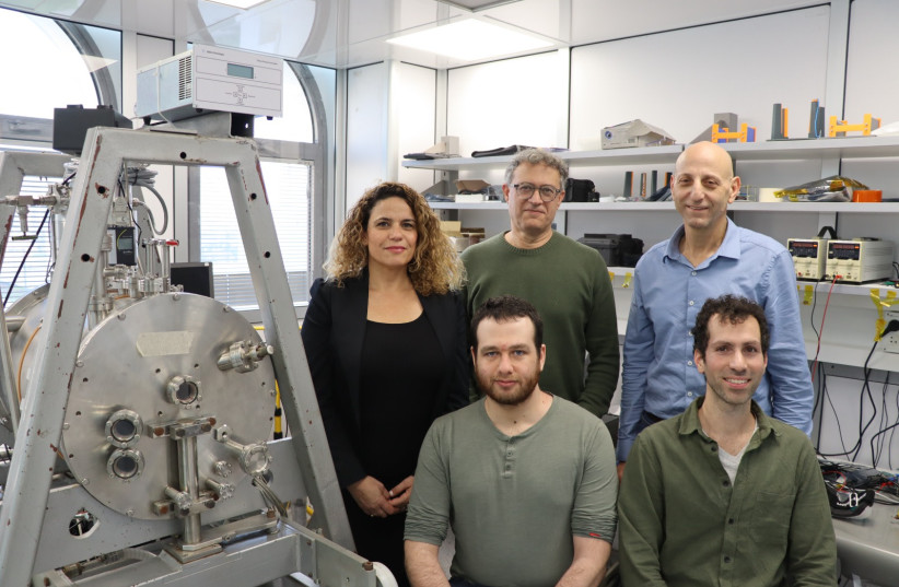  The satellite team (Clockwise): Orly Blumberg, Prof. Ofer Amrani, Prof. Meir Ariel, Dr. Dolev Bashi & Idan Finkelstein (photo credit: TEL AVIV UNIVERSITY)