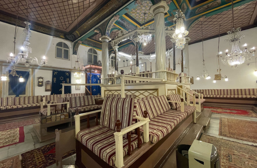 The Bikur Holim Synagogue is one of the few still functioning in Izmir. (credit: DAVID I. KLEIN/JTA )