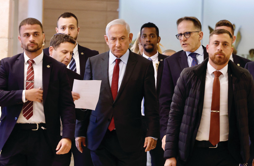  PRIME MINISTER Benjamin Netanyahu in the Knesset this week. (photo credit: MARC ISRAEL SELLEM/THE JERUSALEM POST)