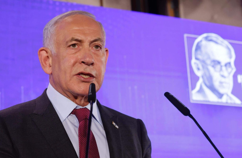   Benjamin Netanyahu speaks at the United Nations Security Council debate. (credit: MARC ISRAEL SELLEM)
