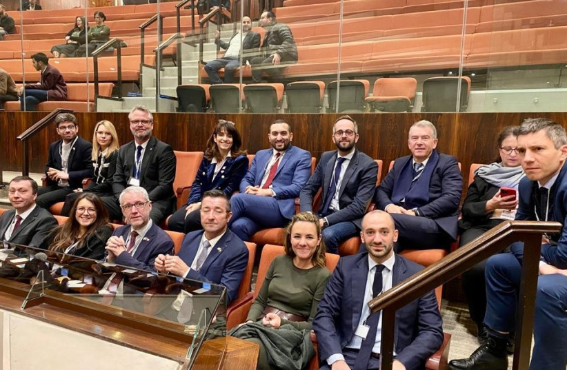  French MP delegation visits the Knesset on their early January visit to Israel led by ELNET. (credit: Courtesy of ELNET)
