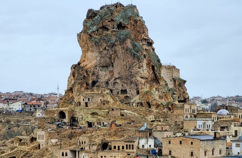  THE ORTAHISAR Fortress City, a 90-meter-high rock-castle.  (photo credit: ALAN D. ABBEY)