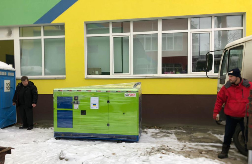 A generator outside a Jewish institution in Ukraine. (photo credit: JNRU)