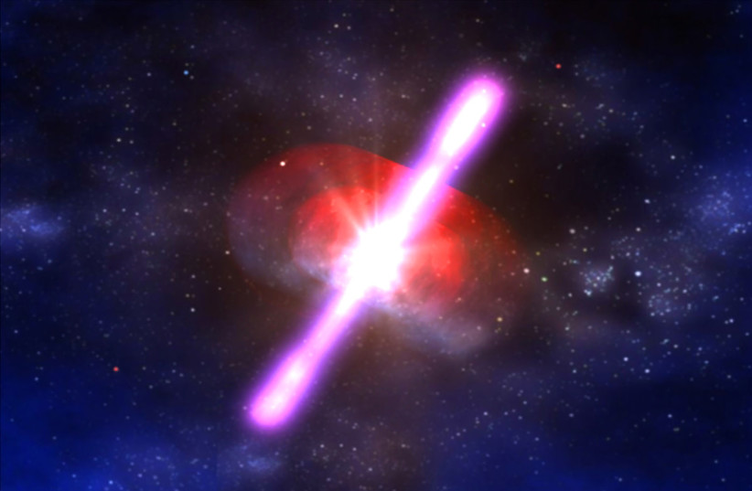  Illustration of a gamma-ray burst (credit: Wikimedia Commons)
